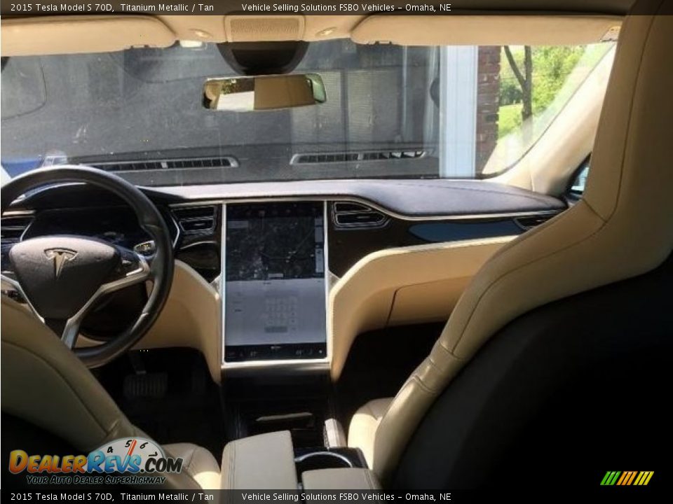2015 Tesla Model S 70D Titanium Metallic / Tan Photo #3