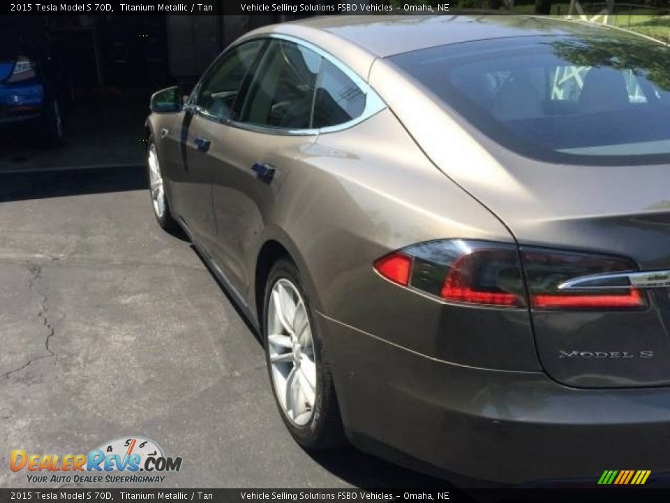 2015 Tesla Model S 70D Titanium Metallic / Tan Photo #5