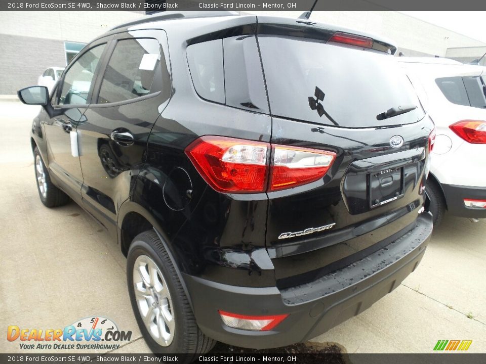 2018 Ford EcoSport SE 4WD Shadow Black / Ebony Black Photo #3