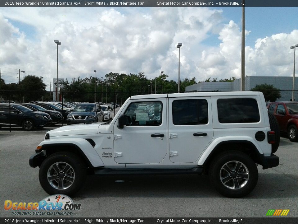 2018 Jeep Wrangler Unlimited Sahara 4x4 Bright White / Black/Heritage Tan Photo #2
