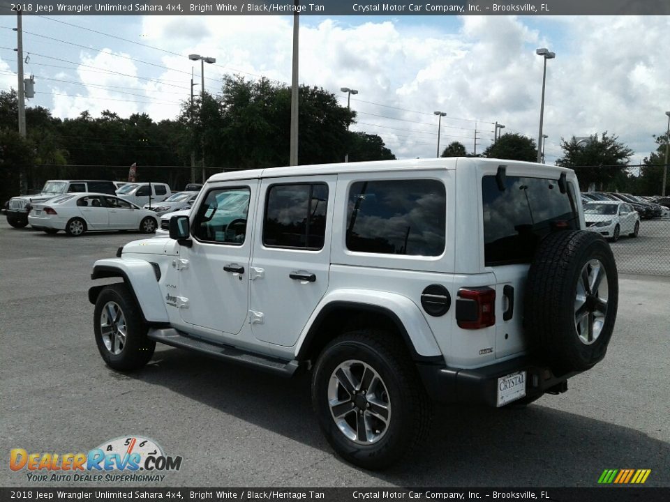 2018 Jeep Wrangler Unlimited Sahara 4x4 Bright White / Black/Heritage Tan Photo #3