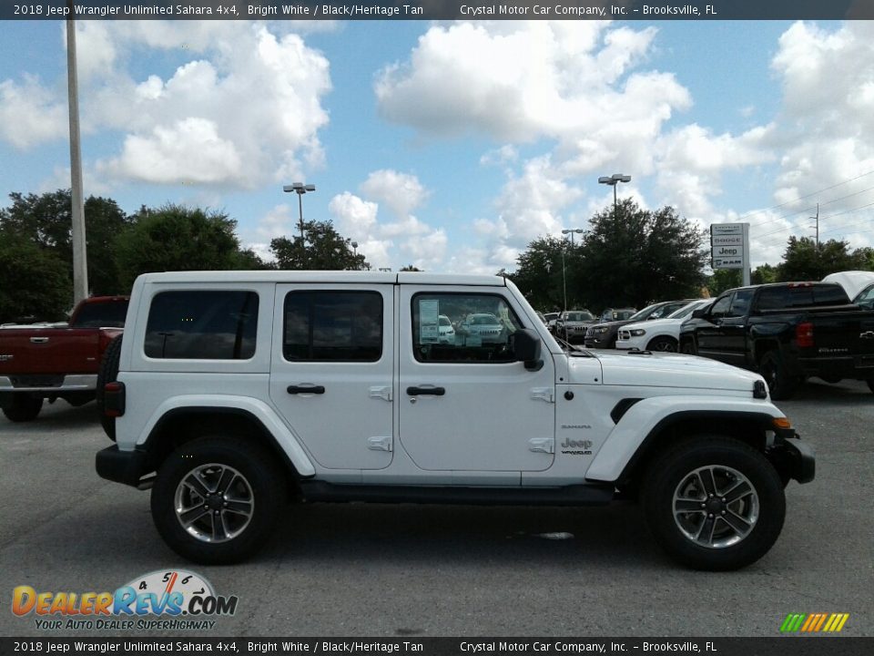 2018 Jeep Wrangler Unlimited Sahara 4x4 Bright White / Black/Heritage Tan Photo #6