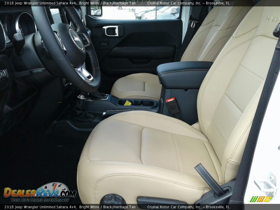 2018 Jeep Wrangler Unlimited Sahara 4x4 Bright White / Black/Heritage Tan Photo #9