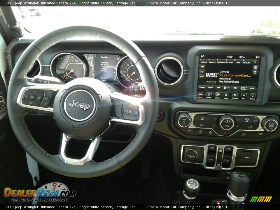 2018 Jeep Wrangler Unlimited Sahara 4x4 Bright White / Black/Heritage Tan Photo #13