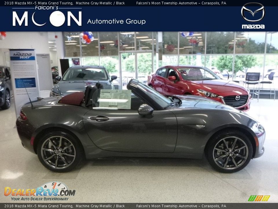 2018 Mazda MX-5 Miata Grand Touring Machine Gray Metallic / Black Photo #1