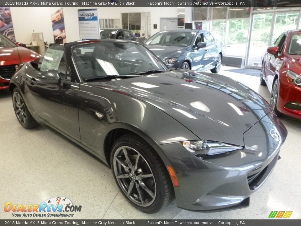 2018 Mazda MX-5 Miata Grand Touring Machine Gray Metallic / Black Photo #3