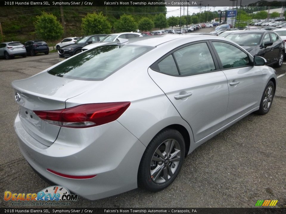 2018 Hyundai Elantra SEL Symphony Silver / Gray Photo #2