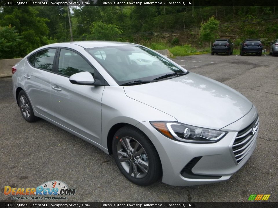 2018 Hyundai Elantra SEL Symphony Silver / Gray Photo #3