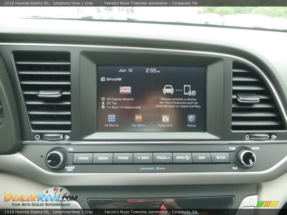 2018 Hyundai Elantra SEL Symphony Silver / Gray Photo #14