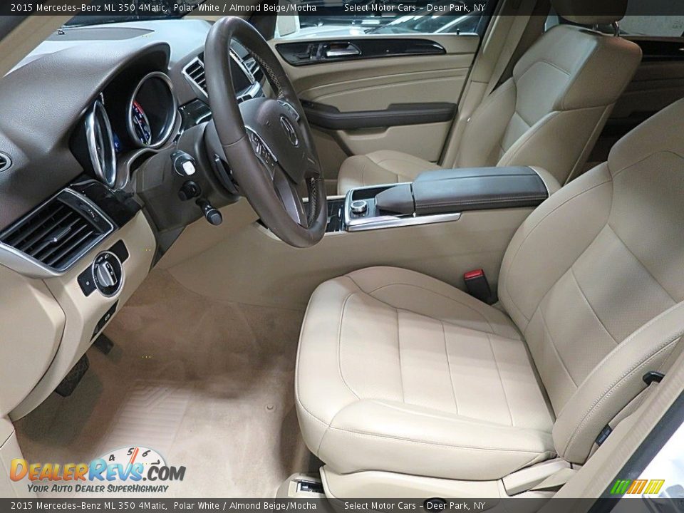 2015 Mercedes-Benz ML 350 4Matic Polar White / Almond Beige/Mocha Photo #13