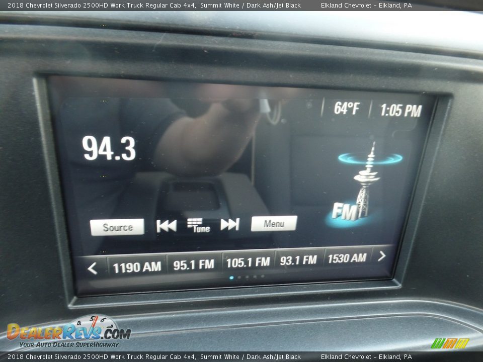 2018 Chevrolet Silverado 2500HD Work Truck Regular Cab 4x4 Summit White / Dark Ash/Jet Black Photo #22