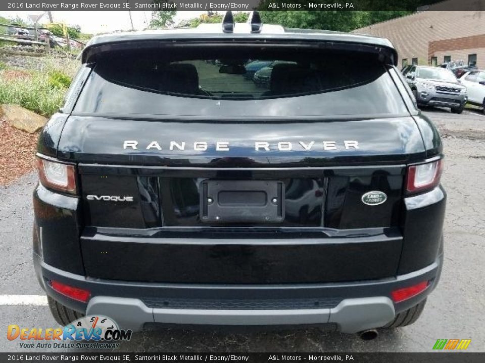 2016 Land Rover Range Rover Evoque SE Santorini Black Metalllic / Ebony/Ebony Photo #6