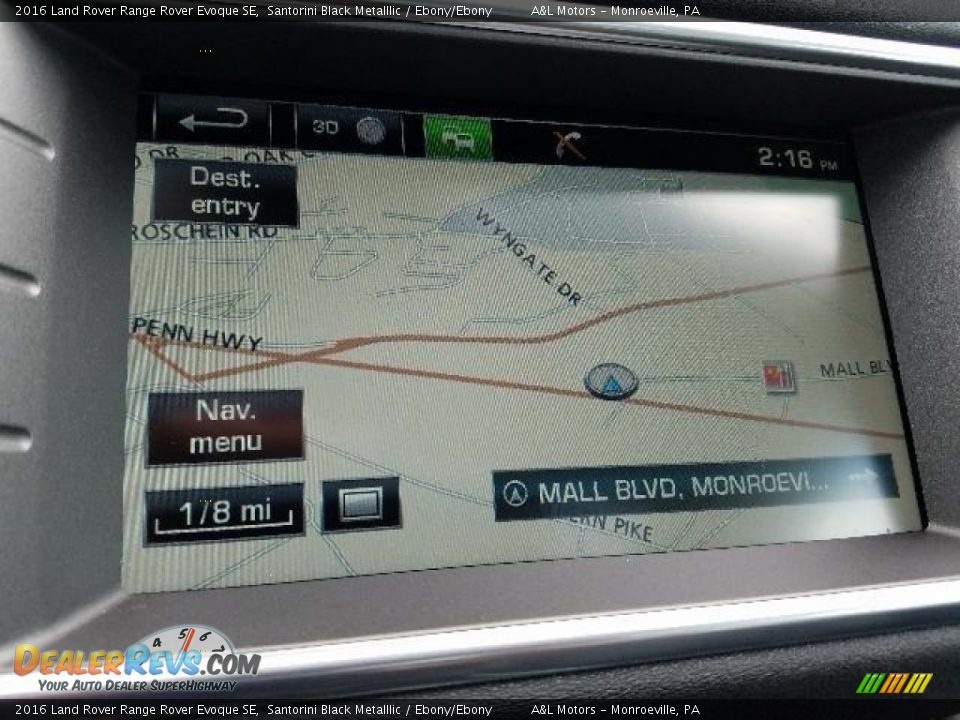2016 Land Rover Range Rover Evoque SE Santorini Black Metalllic / Ebony/Ebony Photo #11