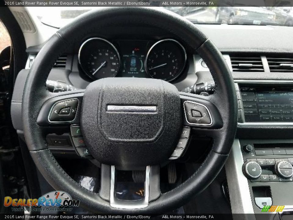 2016 Land Rover Range Rover Evoque SE Santorini Black Metalllic / Ebony/Ebony Photo #13