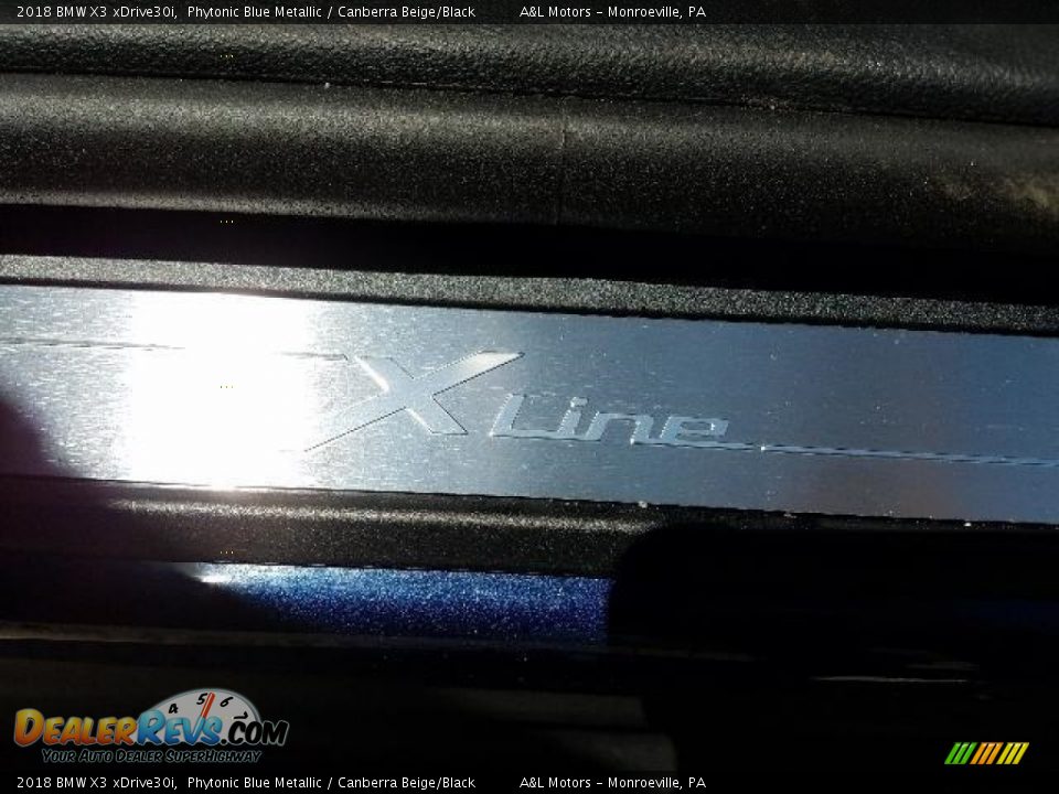2018 BMW X3 xDrive30i Phytonic Blue Metallic / Canberra Beige/Black Photo #15