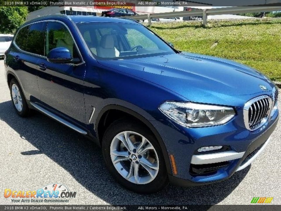 2018 BMW X3 xDrive30i Phytonic Blue Metallic / Canberra Beige/Black Photo #1