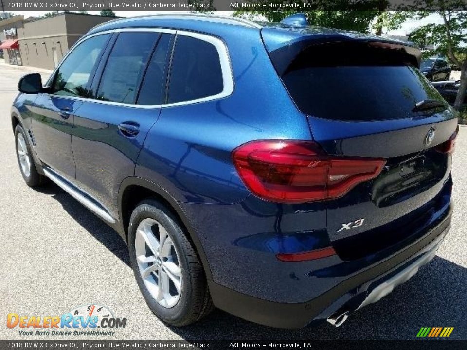 2018 BMW X3 xDrive30i Phytonic Blue Metallic / Canberra Beige/Black Photo #2