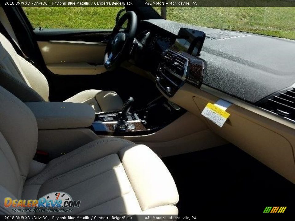 2018 BMW X3 xDrive30i Phytonic Blue Metallic / Canberra Beige/Black Photo #3