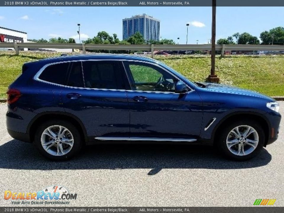 2018 BMW X3 xDrive30i Phytonic Blue Metallic / Canberra Beige/Black Photo #6
