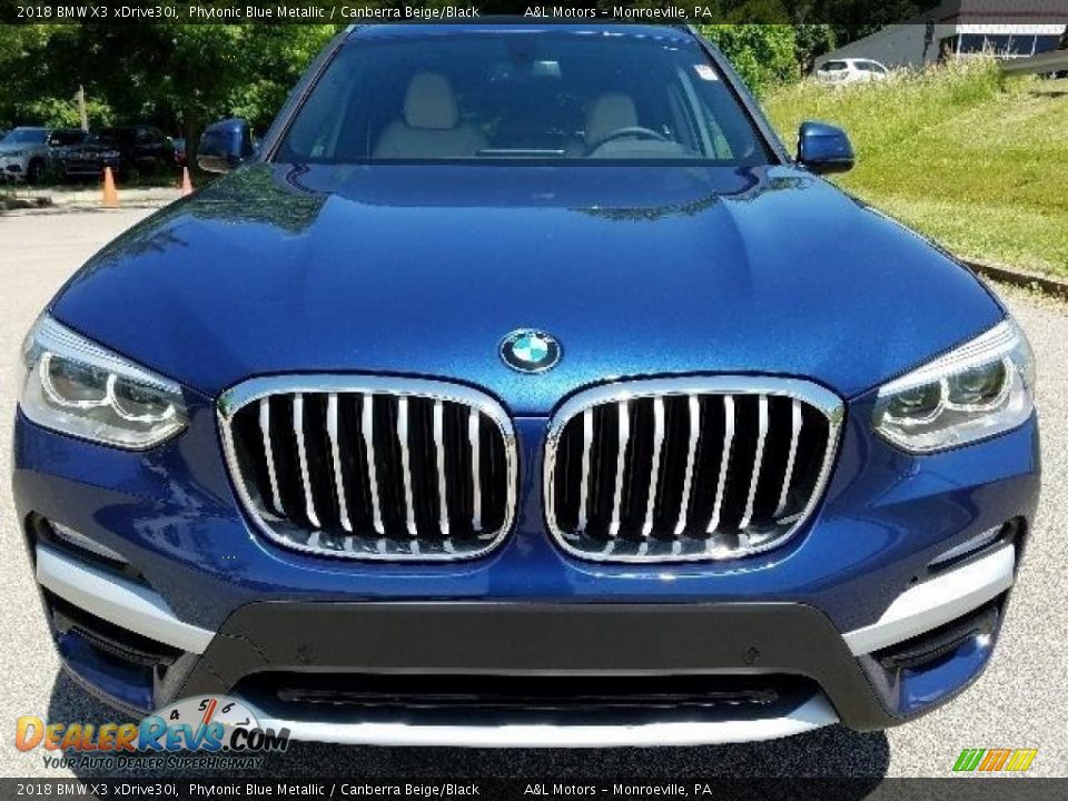 2018 BMW X3 xDrive30i Phytonic Blue Metallic / Canberra Beige/Black Photo #8