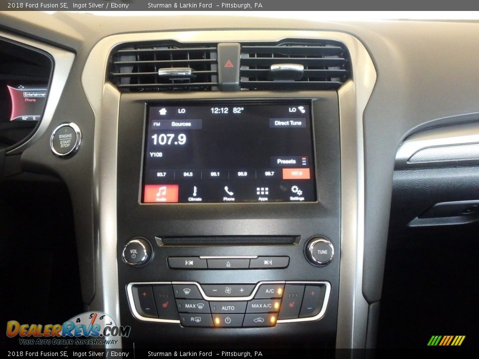 2018 Ford Fusion SE Ingot Silver / Ebony Photo #12