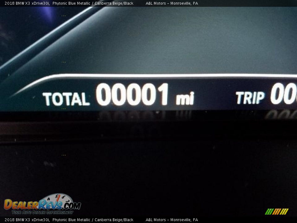 2018 BMW X3 xDrive30i Phytonic Blue Metallic / Canberra Beige/Black Photo #11