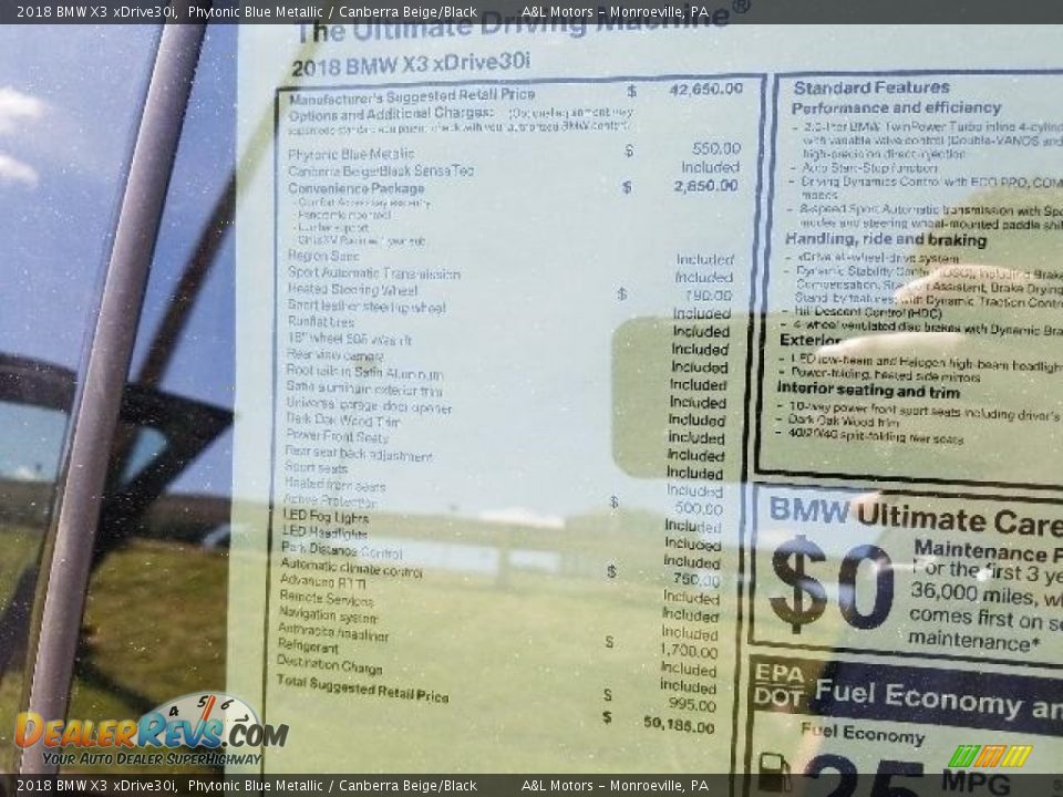 2018 BMW X3 xDrive30i Phytonic Blue Metallic / Canberra Beige/Black Photo #16