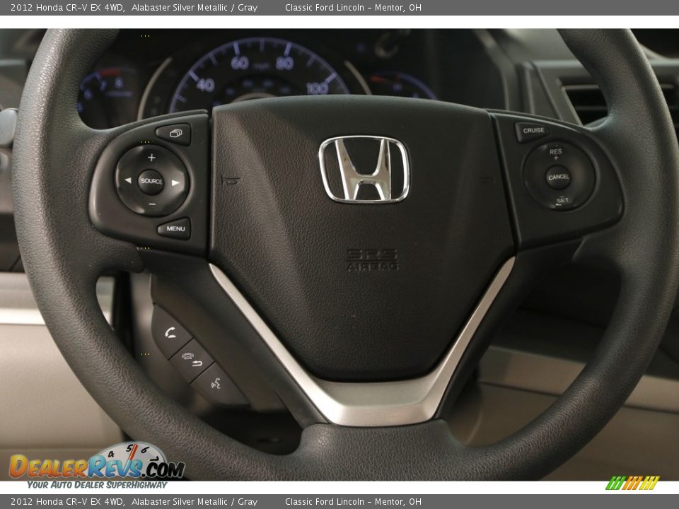 2012 Honda CR-V EX 4WD Alabaster Silver Metallic / Gray Photo #8