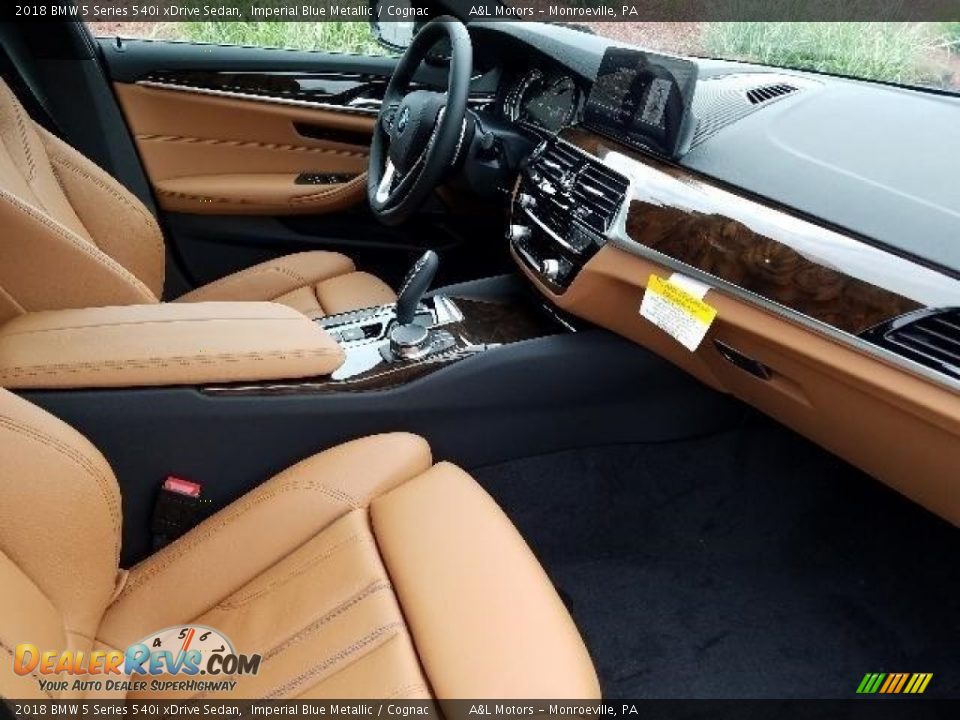 2018 BMW 5 Series 540i xDrive Sedan Imperial Blue Metallic / Cognac Photo #3