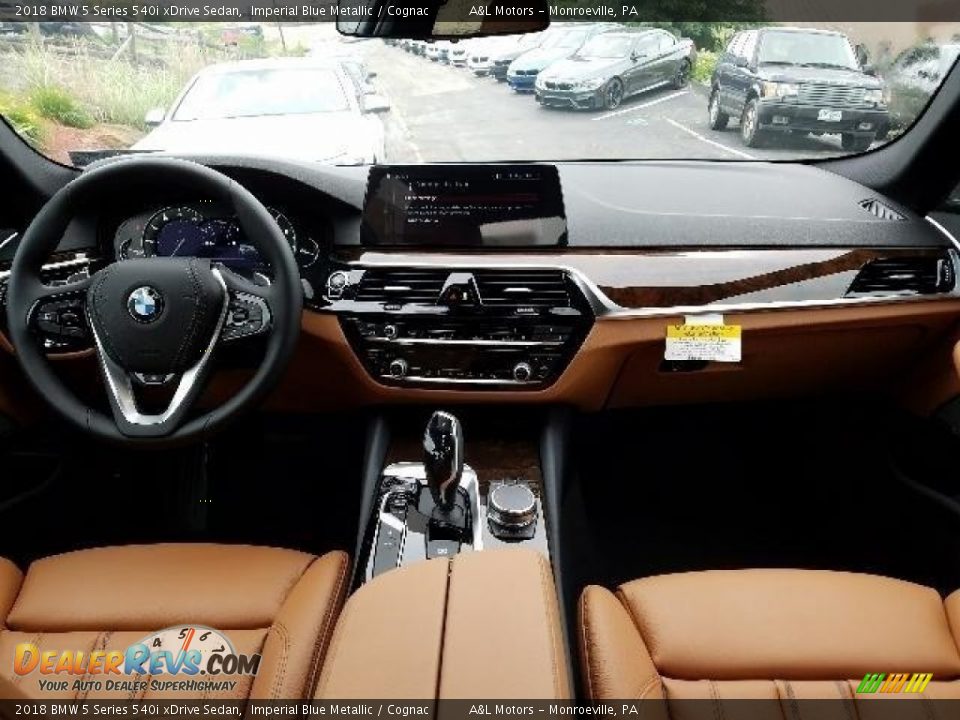 2018 BMW 5 Series 540i xDrive Sedan Imperial Blue Metallic / Cognac Photo #4