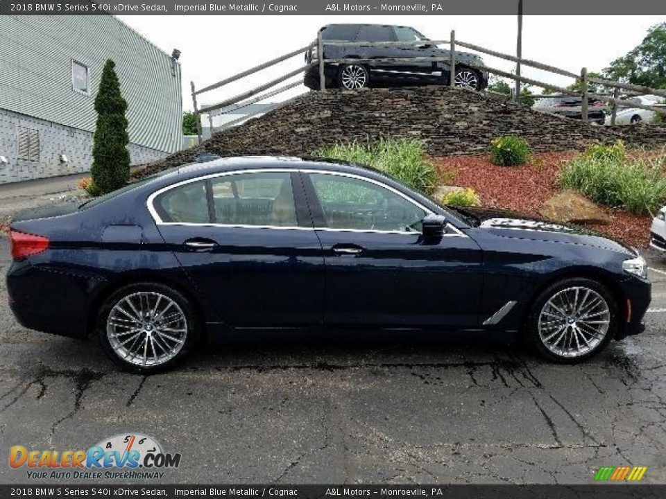 2018 BMW 5 Series 540i xDrive Sedan Imperial Blue Metallic / Cognac Photo #6