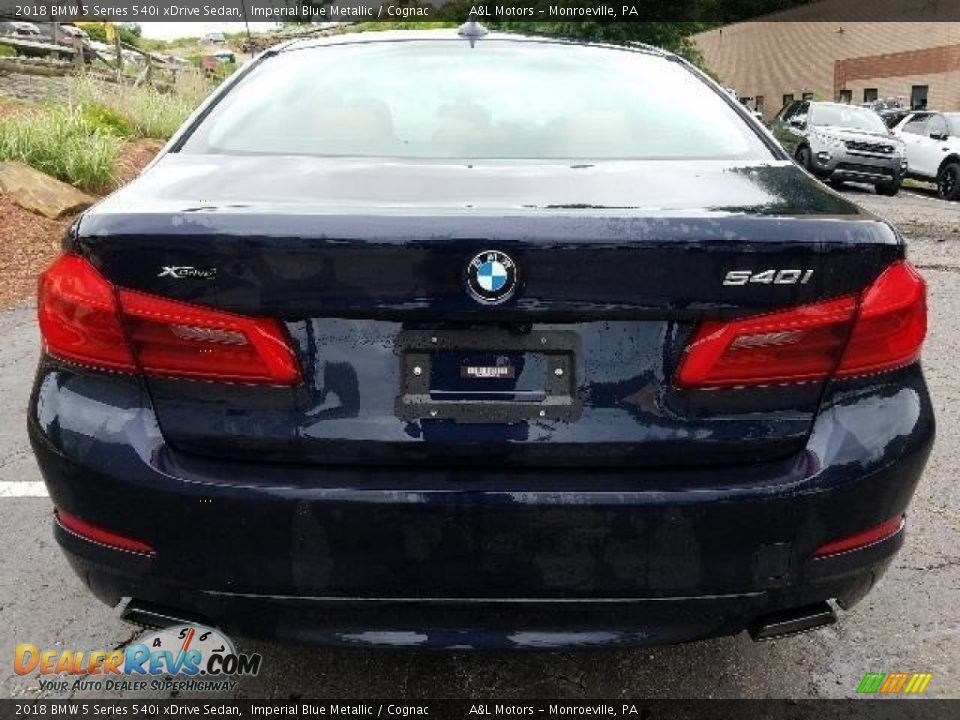 2018 BMW 5 Series 540i xDrive Sedan Imperial Blue Metallic / Cognac Photo #7
