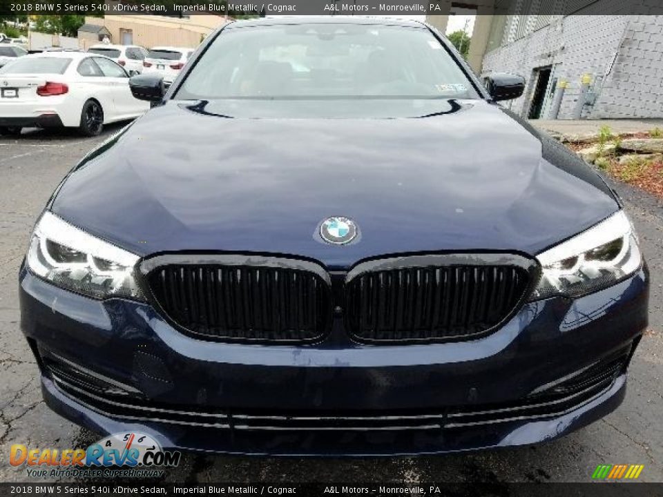 2018 BMW 5 Series 540i xDrive Sedan Imperial Blue Metallic / Cognac Photo #8