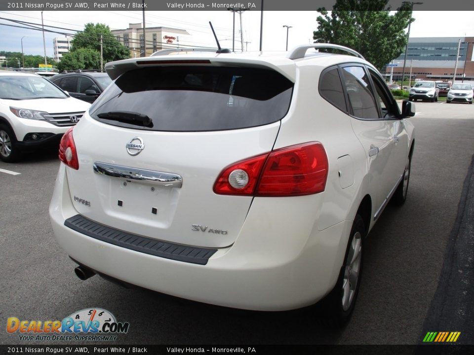 2011 Nissan Rogue SV AWD Pearl White / Black Photo #5