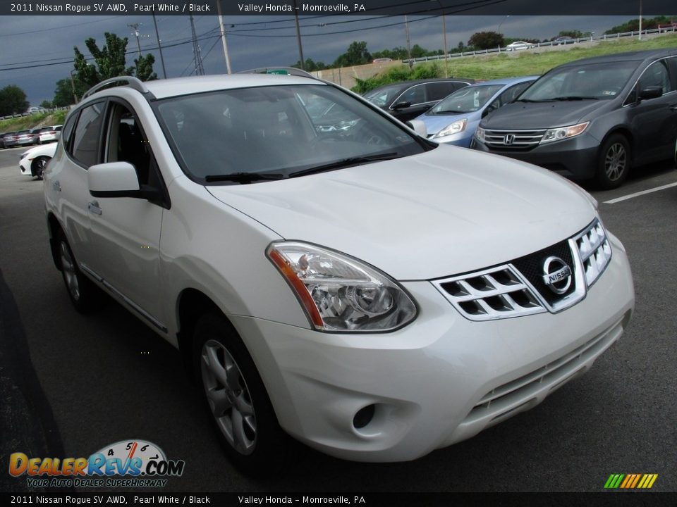 2011 Nissan Rogue SV AWD Pearl White / Black Photo #7