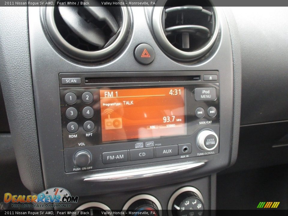 2011 Nissan Rogue SV AWD Pearl White / Black Photo #15