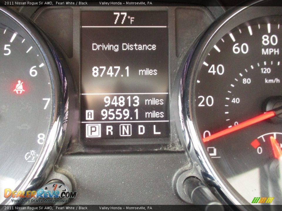 2011 Nissan Rogue SV AWD Pearl White / Black Photo #20