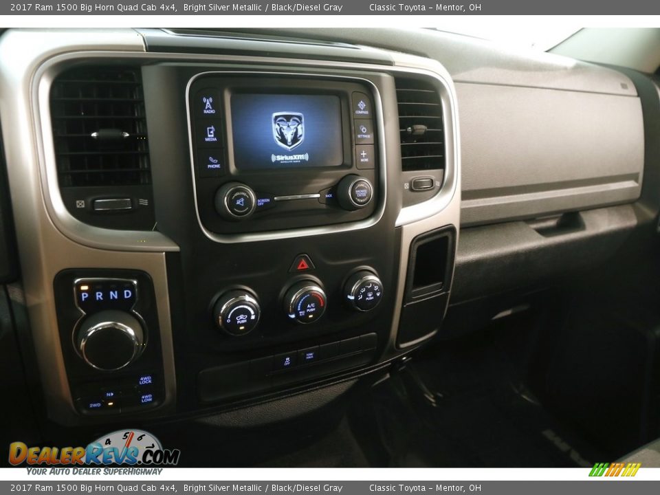2017 Ram 1500 Big Horn Quad Cab 4x4 Bright Silver Metallic / Black/Diesel Gray Photo #8