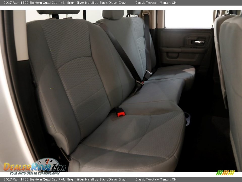 2017 Ram 1500 Big Horn Quad Cab 4x4 Bright Silver Metallic / Black/Diesel Gray Photo #14