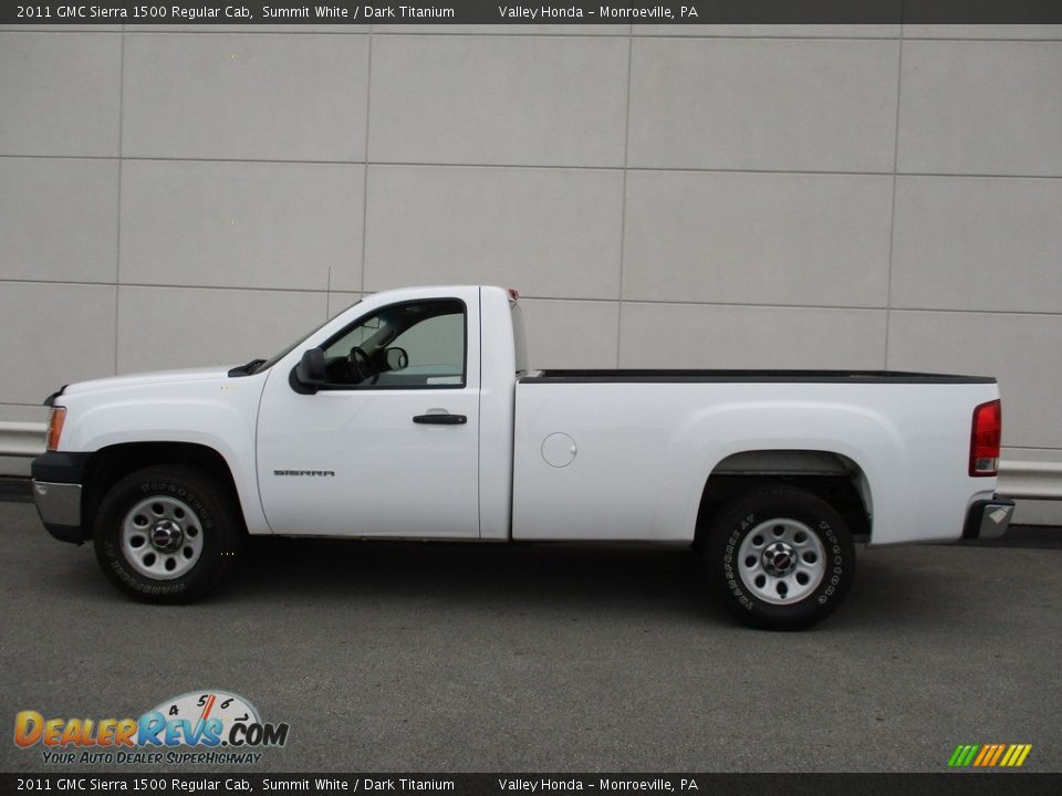 2011 GMC Sierra 1500 Regular Cab Summit White / Dark Titanium Photo #2