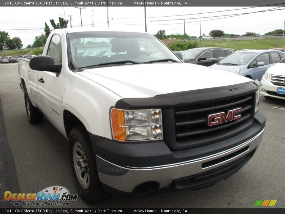 2011 GMC Sierra 1500 Regular Cab Summit White / Dark Titanium Photo #7