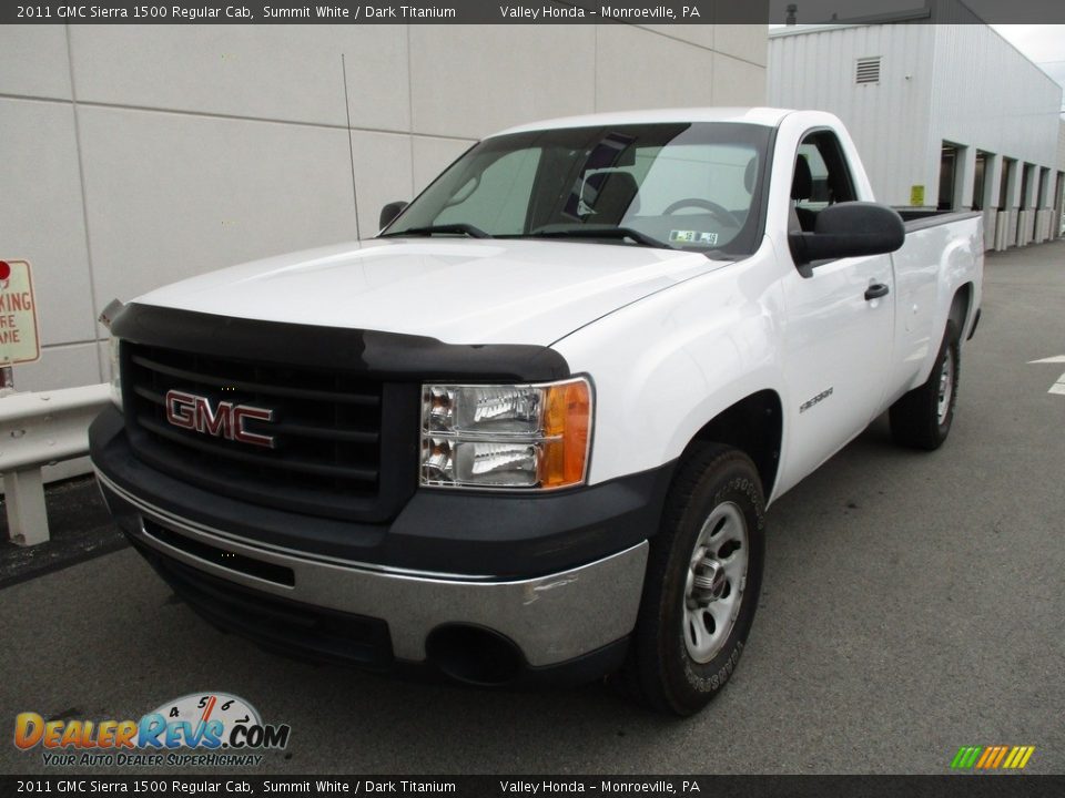 2011 GMC Sierra 1500 Regular Cab Summit White / Dark Titanium Photo #9
