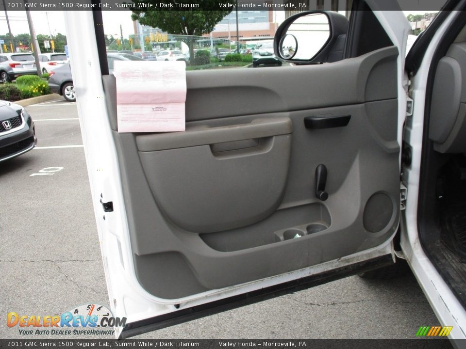 2011 GMC Sierra 1500 Regular Cab Summit White / Dark Titanium Photo #10