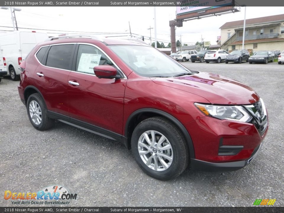 2018 Nissan Rogue SV AWD Scarlet Ember / Charcoal Photo #1