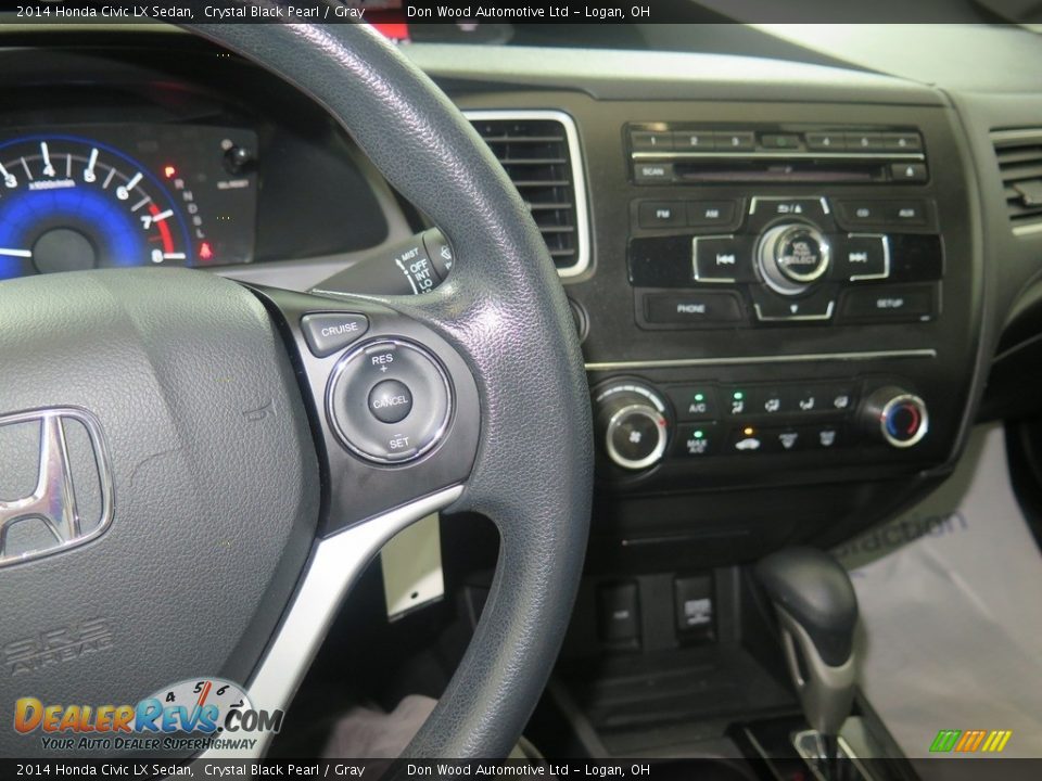 2014 Honda Civic LX Sedan Crystal Black Pearl / Gray Photo #16