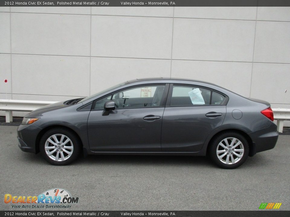 2012 Honda Civic EX Sedan Polished Metal Metallic / Gray Photo #2