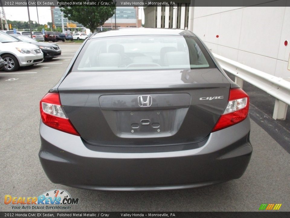 2012 Honda Civic EX Sedan Polished Metal Metallic / Gray Photo #4