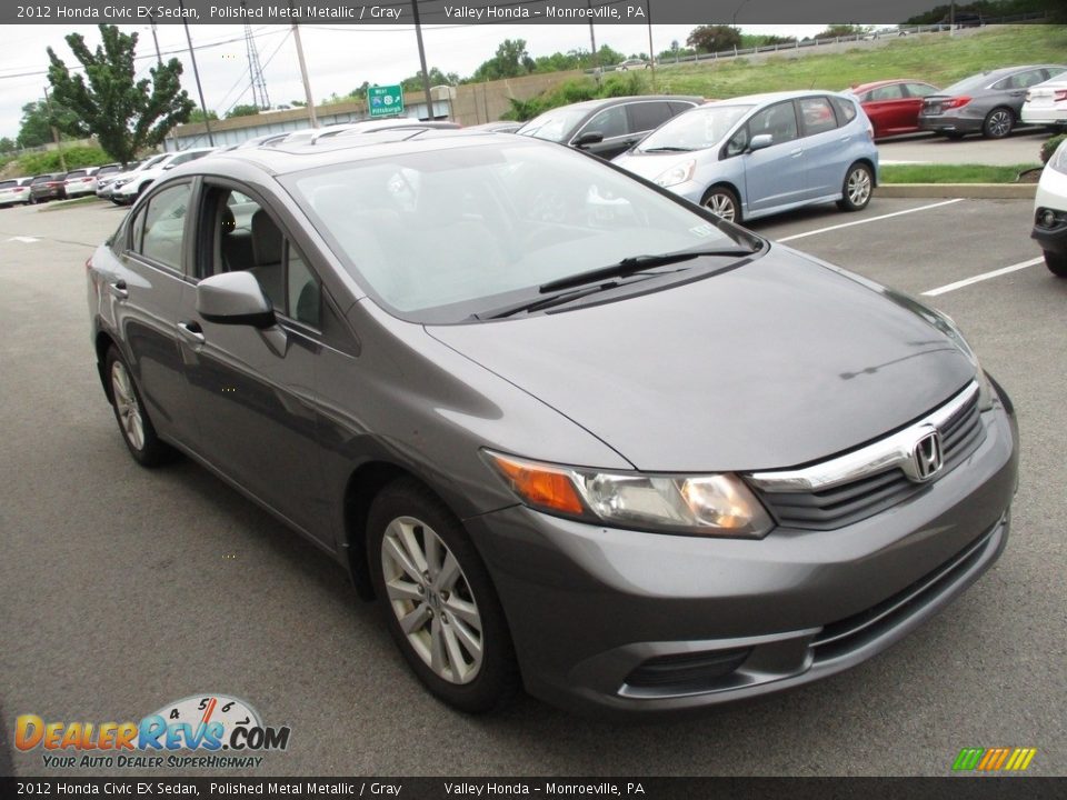 2012 Honda Civic EX Sedan Polished Metal Metallic / Gray Photo #7