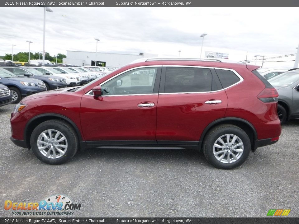 2018 Nissan Rogue SV AWD Scarlet Ember / Charcoal Photo #7