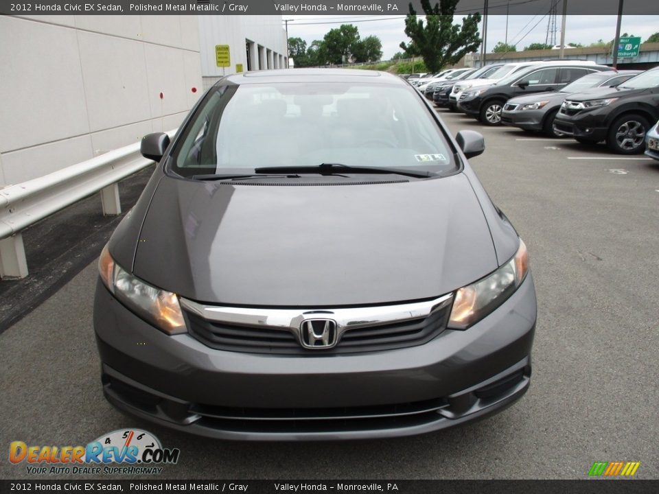 2012 Honda Civic EX Sedan Polished Metal Metallic / Gray Photo #8